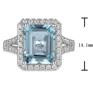 4.62carat Aquamarine & Diamond Cocktail Ring