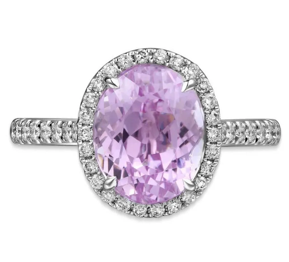 4.73ct tw Kunzit & Diamond Cocktail Ring
