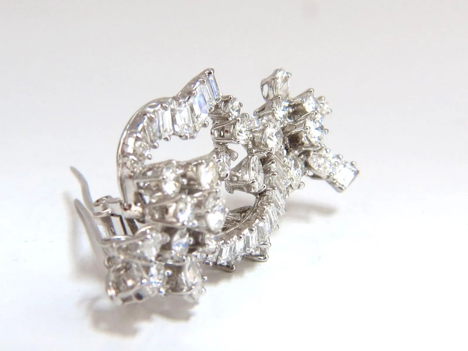 5.00ct Diamonds cluster brooch pendant pin Platinum Estate Cluster Cocktail