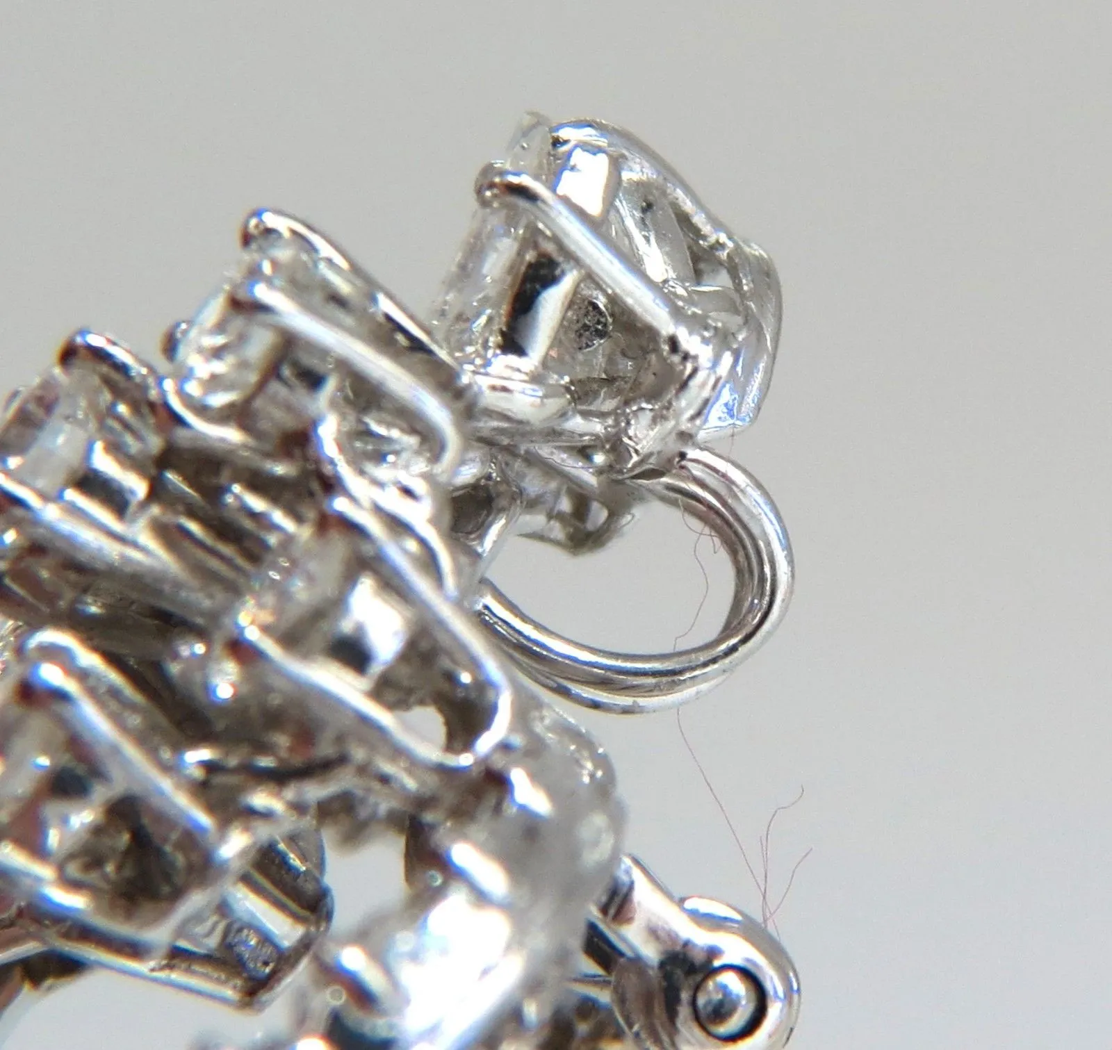 5.00ct Diamonds cluster brooch pendant pin Platinum Estate Cluster Cocktail