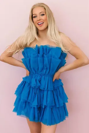 A-line Strapless Short Homecoming Dresses