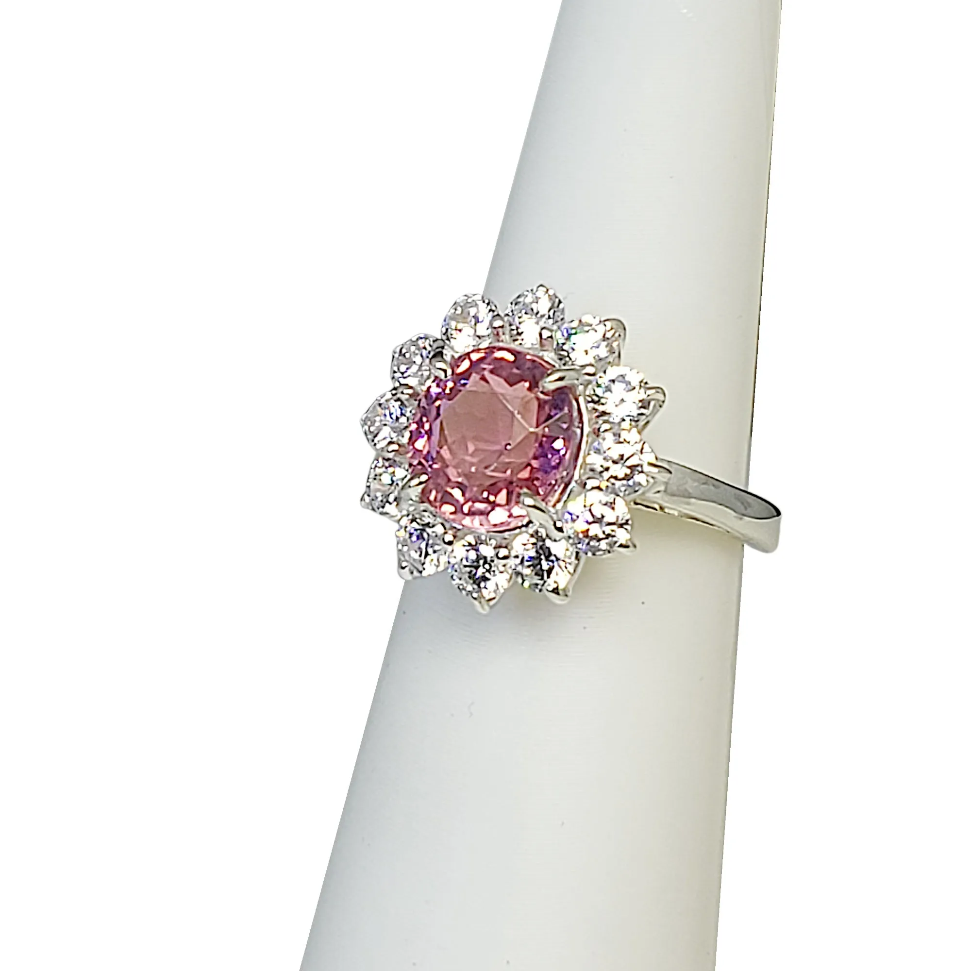 A sterling silver tribute to the Pink Tourmaline Cocktail Ring! October Birthstone