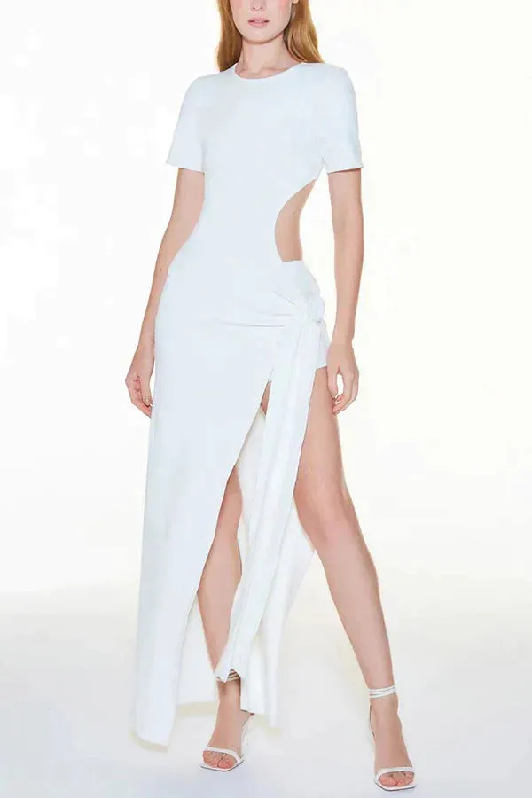 Adelaide - Maxi dress with cut-out waist and slit straps