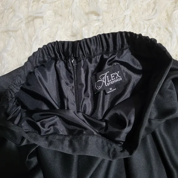 Alex Evenings Black Maxi A-line Skirt Size Medium