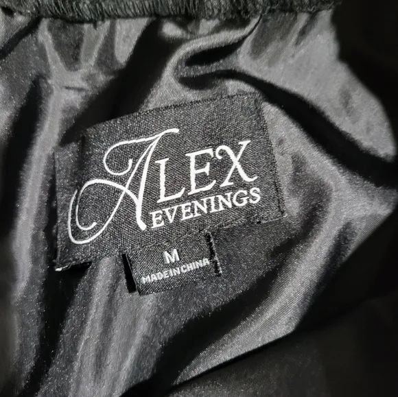 Alex Evenings Black Maxi A-line Skirt Size Medium