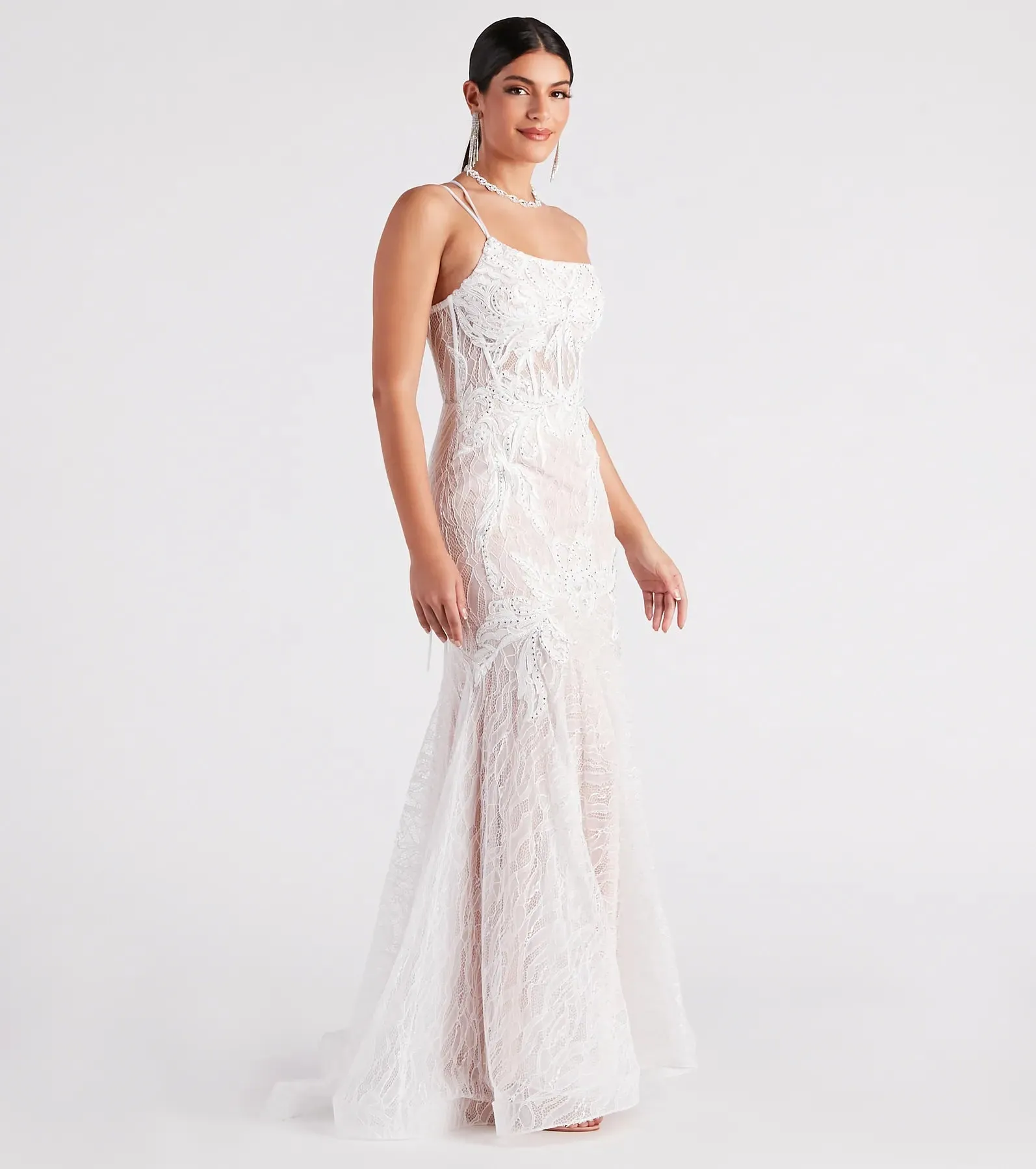 Annalee Lace Corset Mermaid Gown