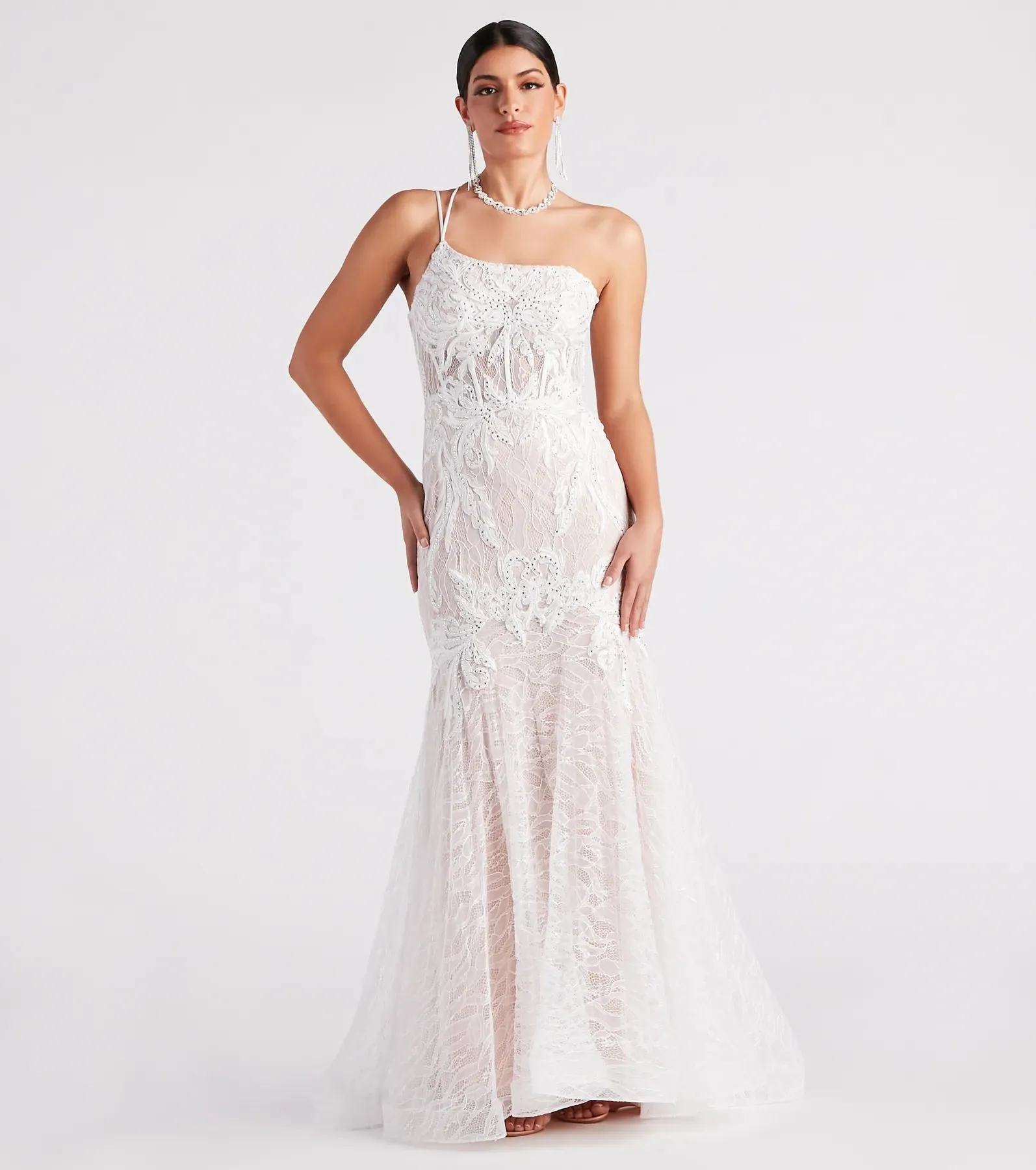 Annalee Lace Corset Mermaid Gown