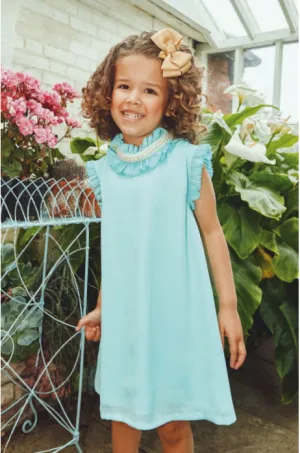 Aqua Aphrodite Pearl Collar Dress