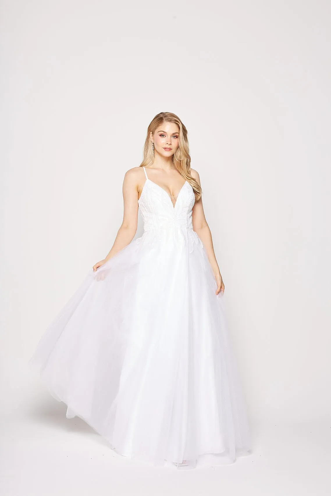 Aster Dress in White by Tania Olsen PO2316