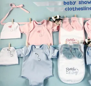Baby Clothesline Twins Baby Gift Set