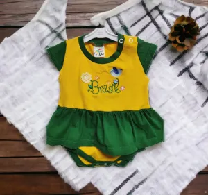 BABY GIRL SIZE 0/3 MONTHS - Pierim, Ruffled Onesie Dress NWOT B47