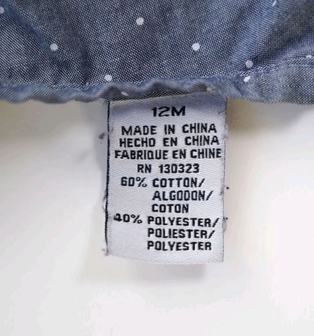 BABY GIRL SIZE 12 MONTHS - CALVIN KLEIN, Ruffled Summer Dress EUC B13