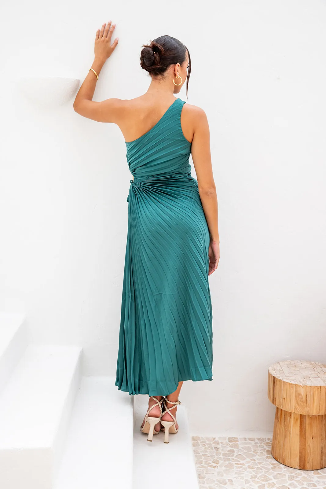 Baina Midi Dress-Green
