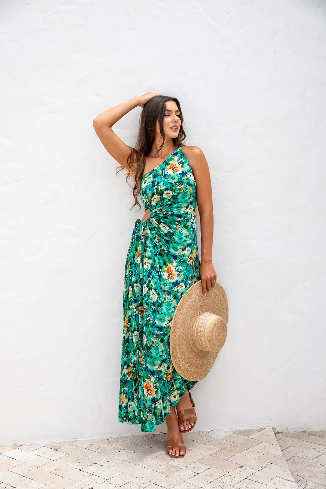 Baina Midi Dress - Green