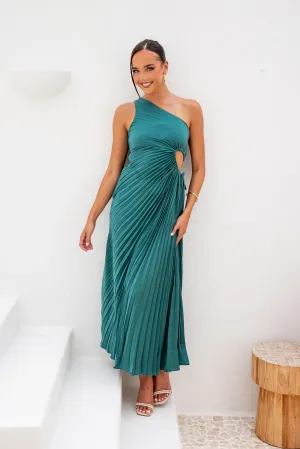 Baina Midi Dress-Green