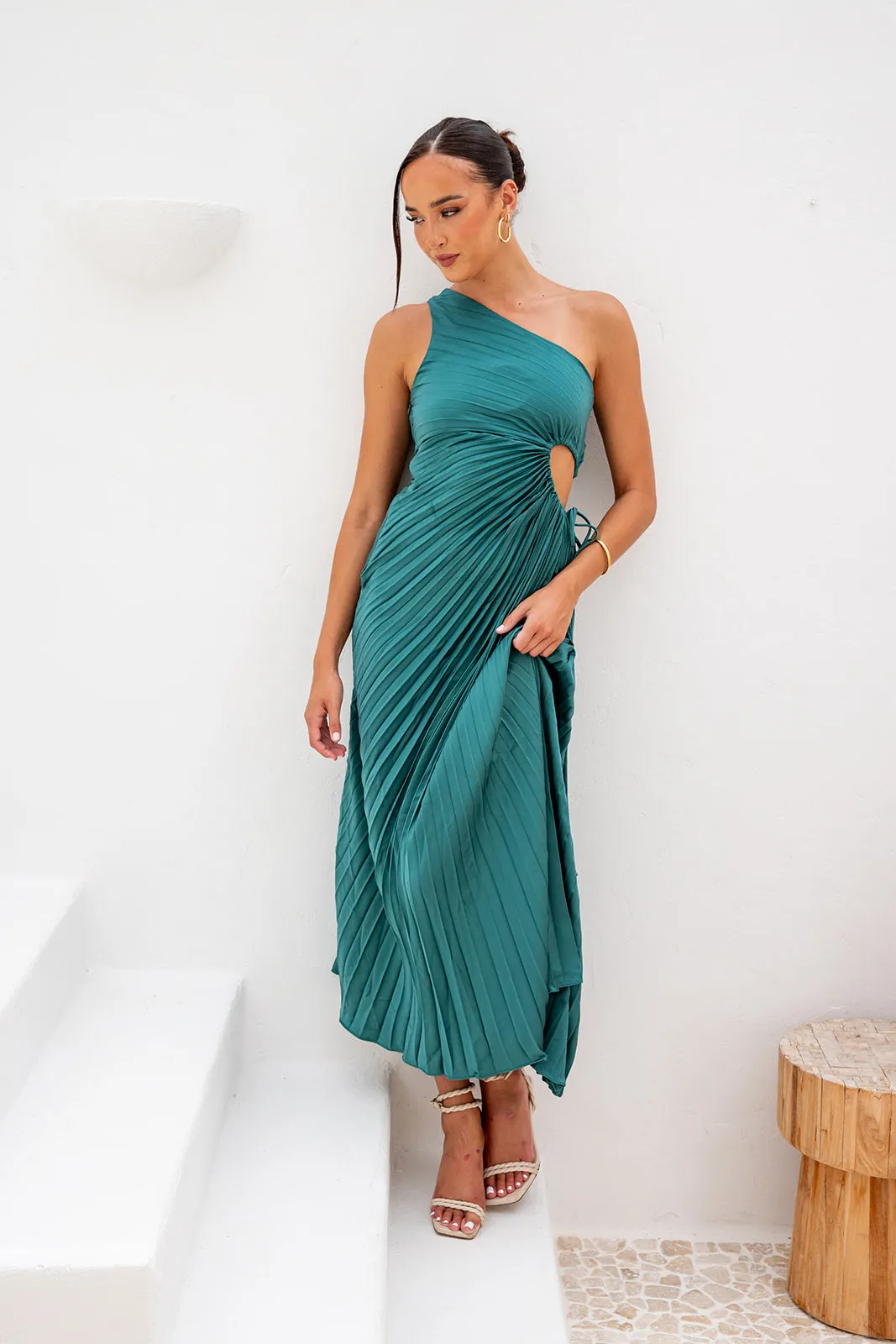 Baina Midi Dress-Green