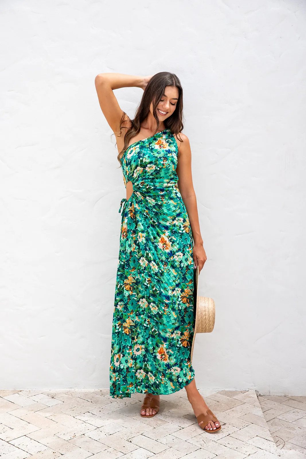 Baina Midi Dress - Green