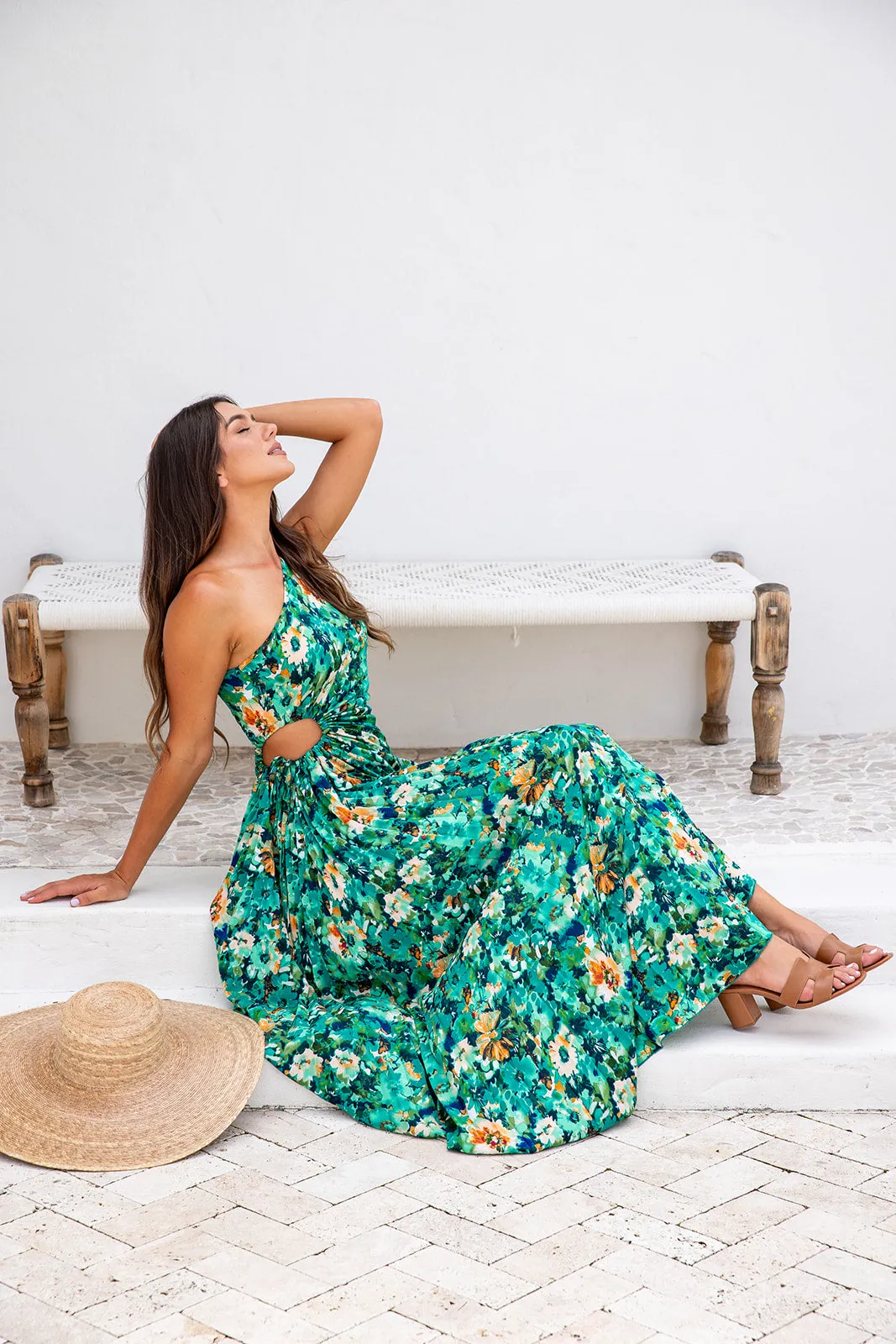 Baina Midi Dress - Green