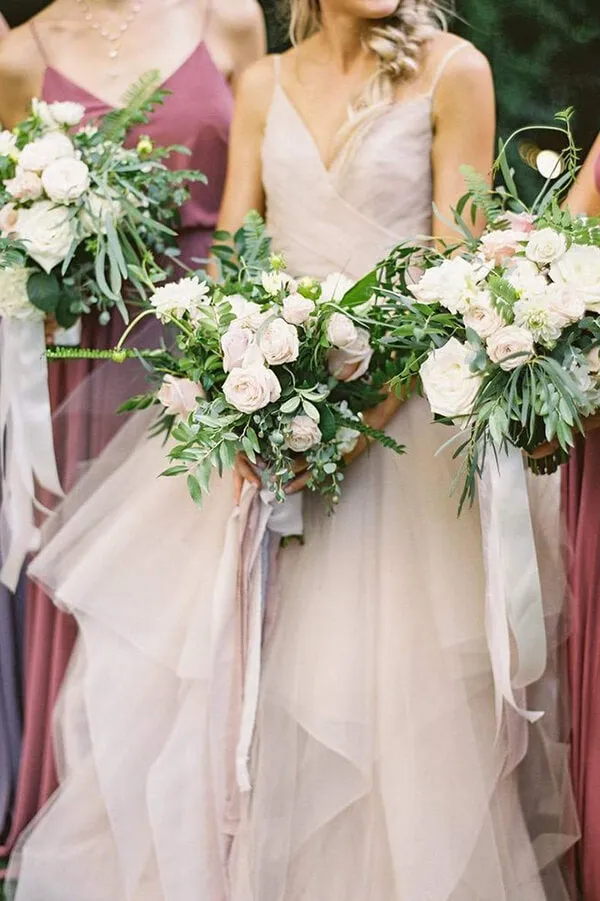 Ball Gown Tulle Spaghetti Straps Open Back Wedding Dresses, Bridal Gown, MW580