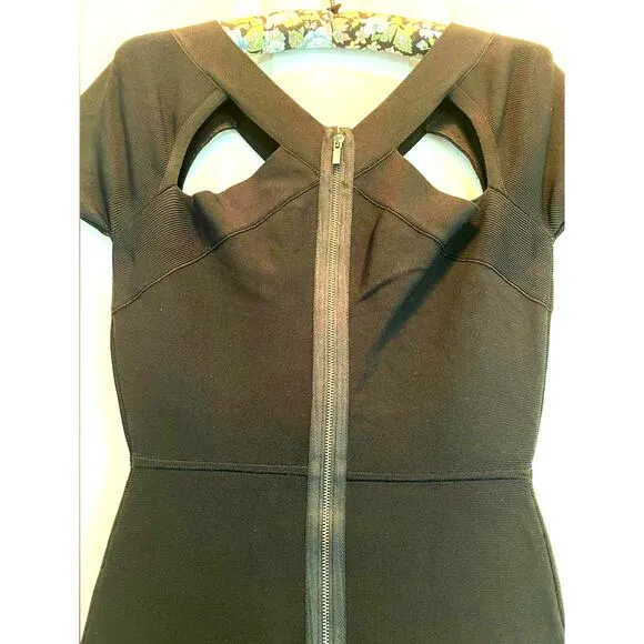 BCBGMaxAzria Black Bela Bandage Mini Dress size Small