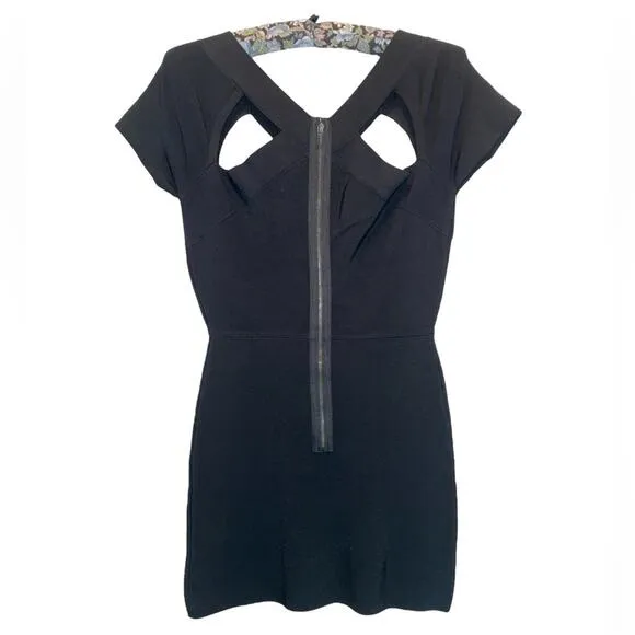 BCBGMaxAzria Black Bela Bandage Mini Dress size Small