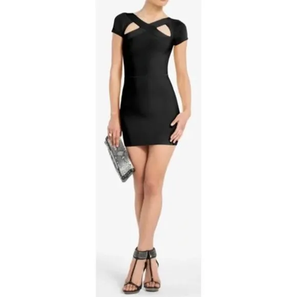 BCBGMaxAzria Black Bela Bandage Mini Dress size Small