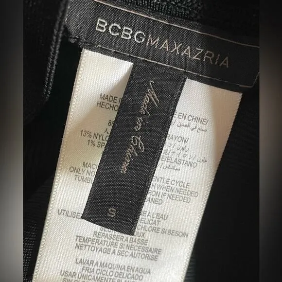 BCBGMaxAzria Black Bela Bandage Mini Dress size Small