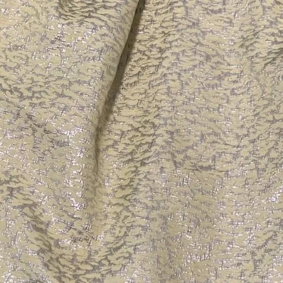 BCBGMazAzria Pale Lime Metallic Brocade Strapless Cocktail Dress sz 4