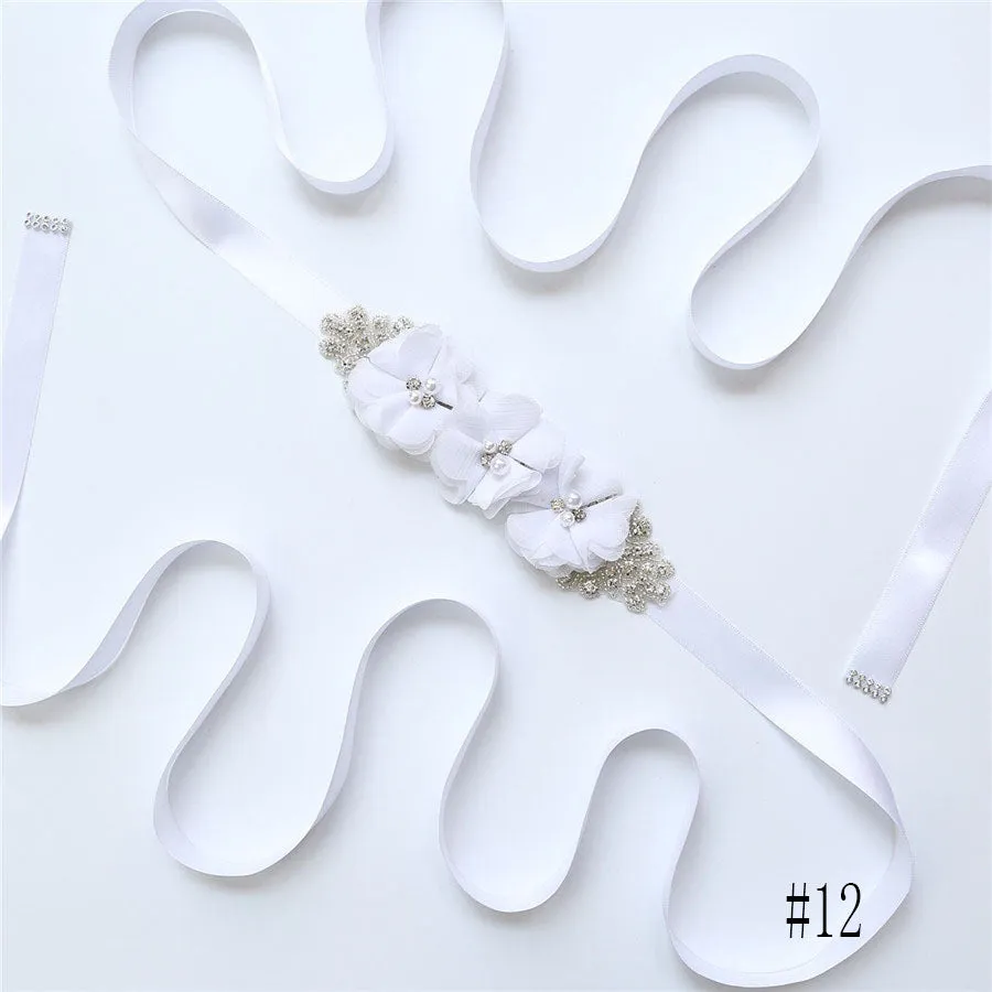 Beautiful Crystal Belt Wedding Dress Accssories Prom Dress Sashes A04