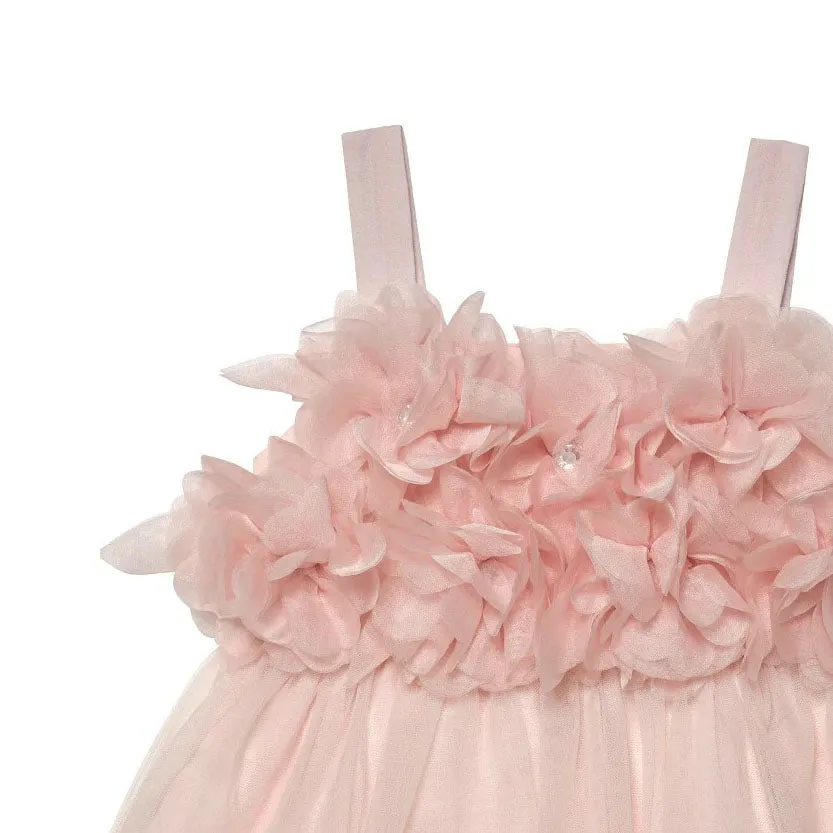 BEBE PEONY TULLE DRESS