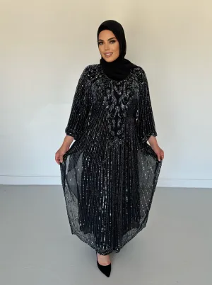 Bella Evening Kaftan -Black