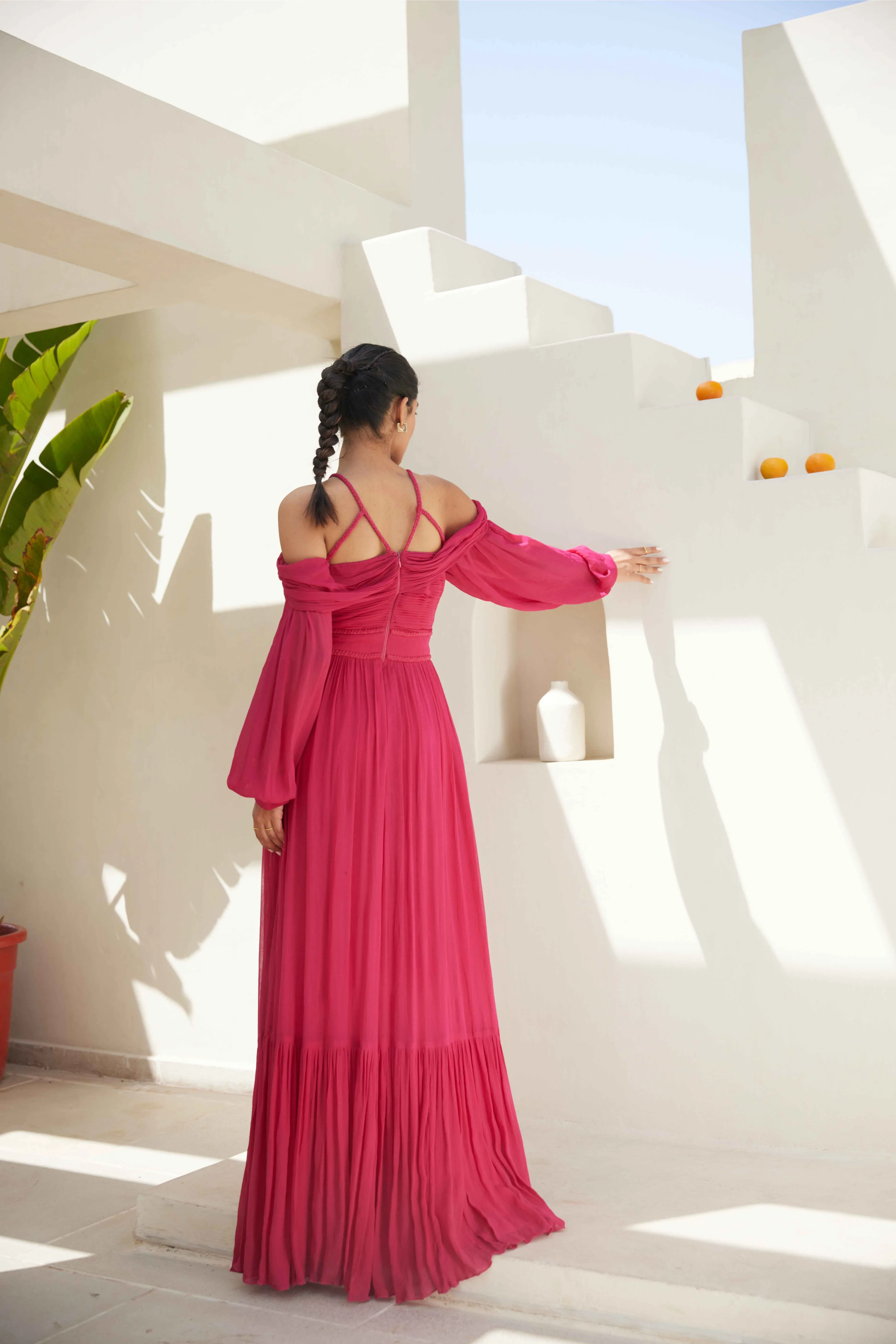 Berry Blush Maxi Gown