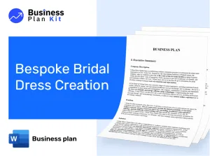 Bespoke Bridal Dress Creation Business Plan Example
