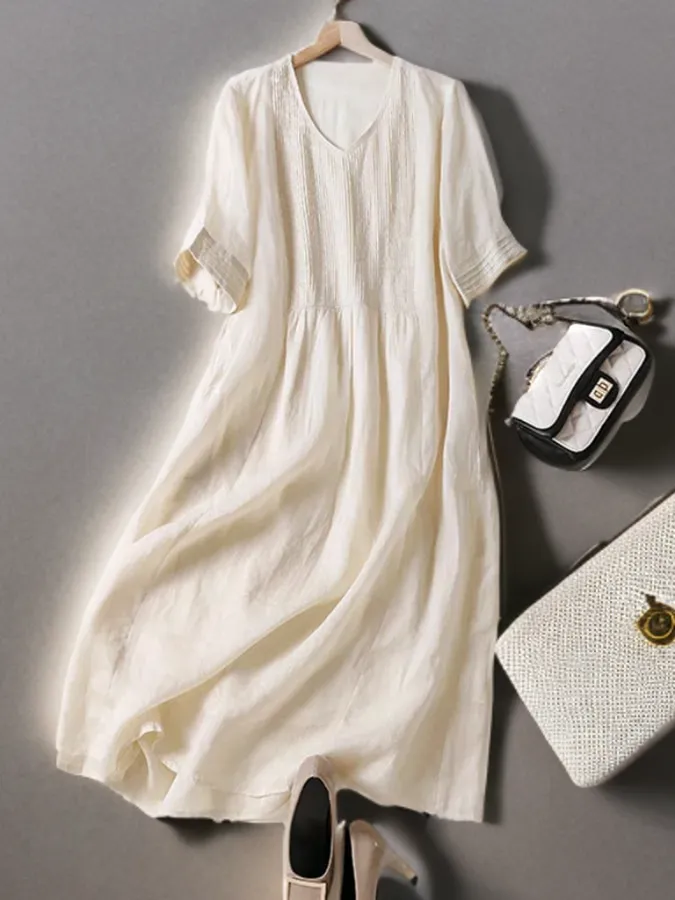 Bianca - Elegant pleated loose dress