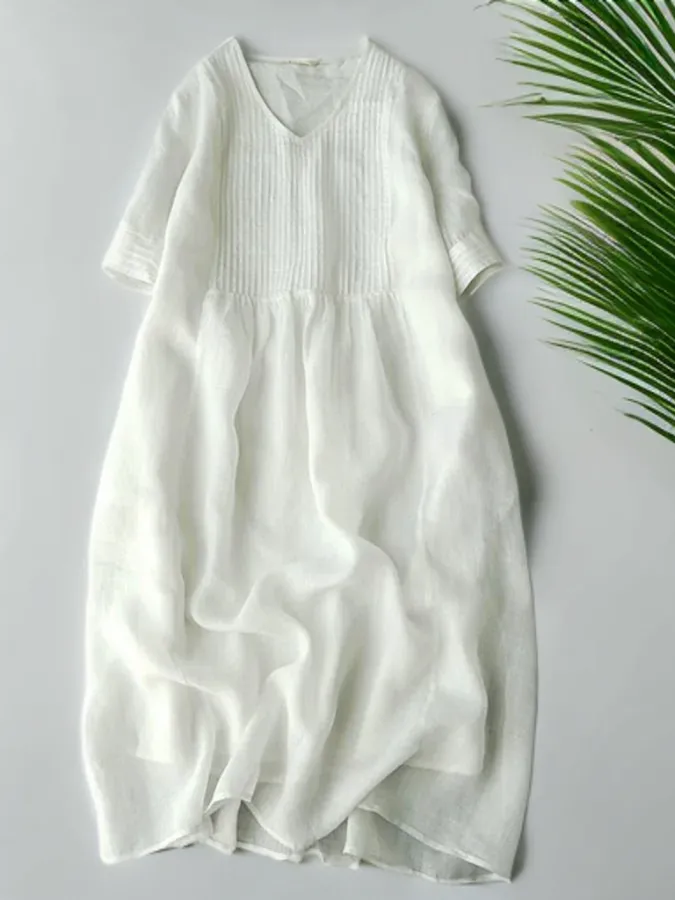 Bianca - Elegant pleated loose dress