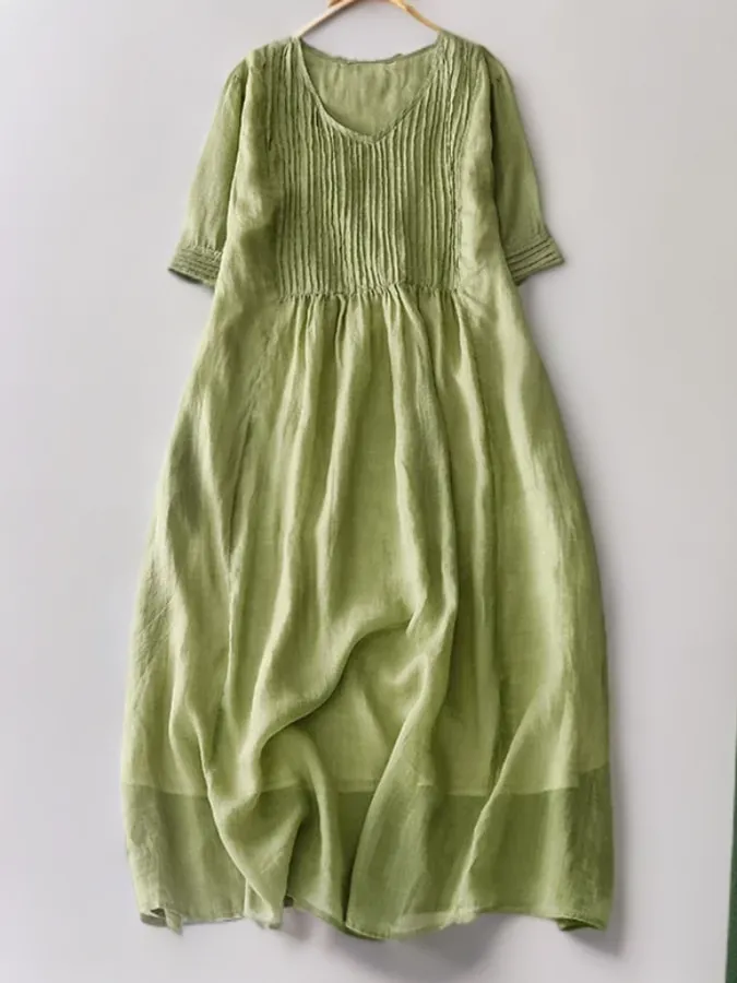 Bianca - Elegant pleated loose dress