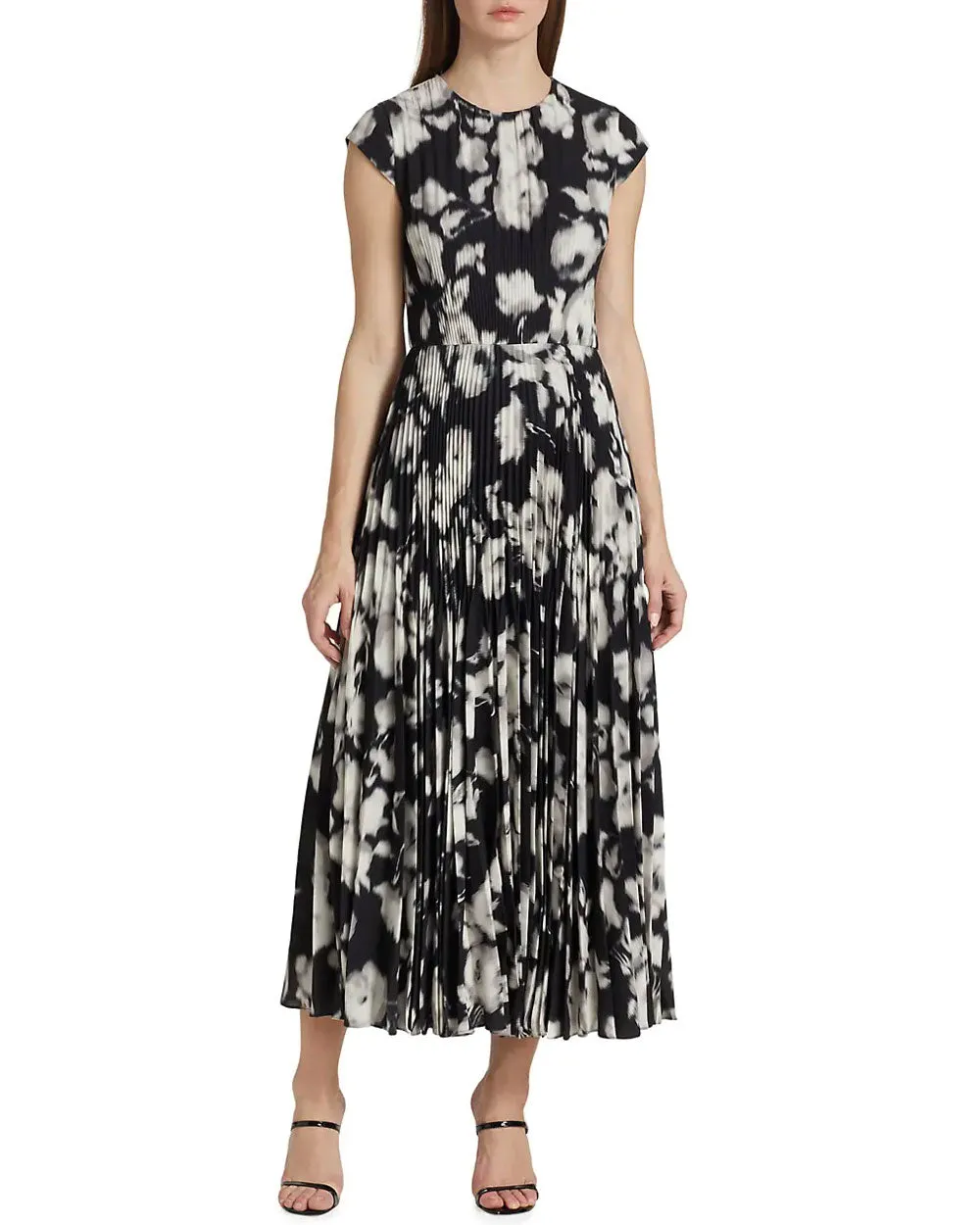 Black Chalk Printed Midi Dress