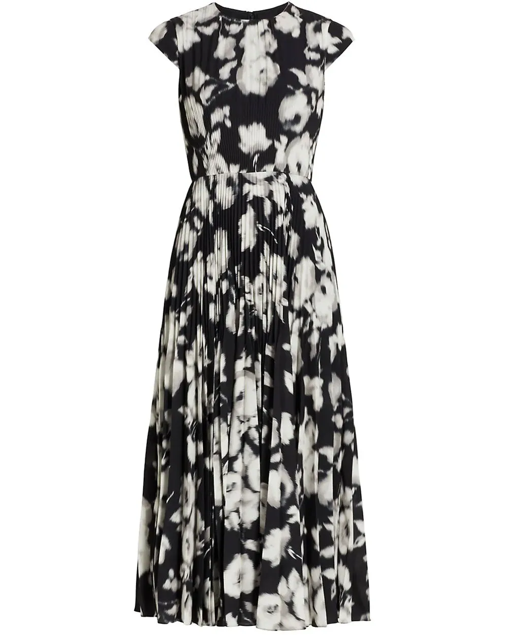 Black Chalk Printed Midi Dress