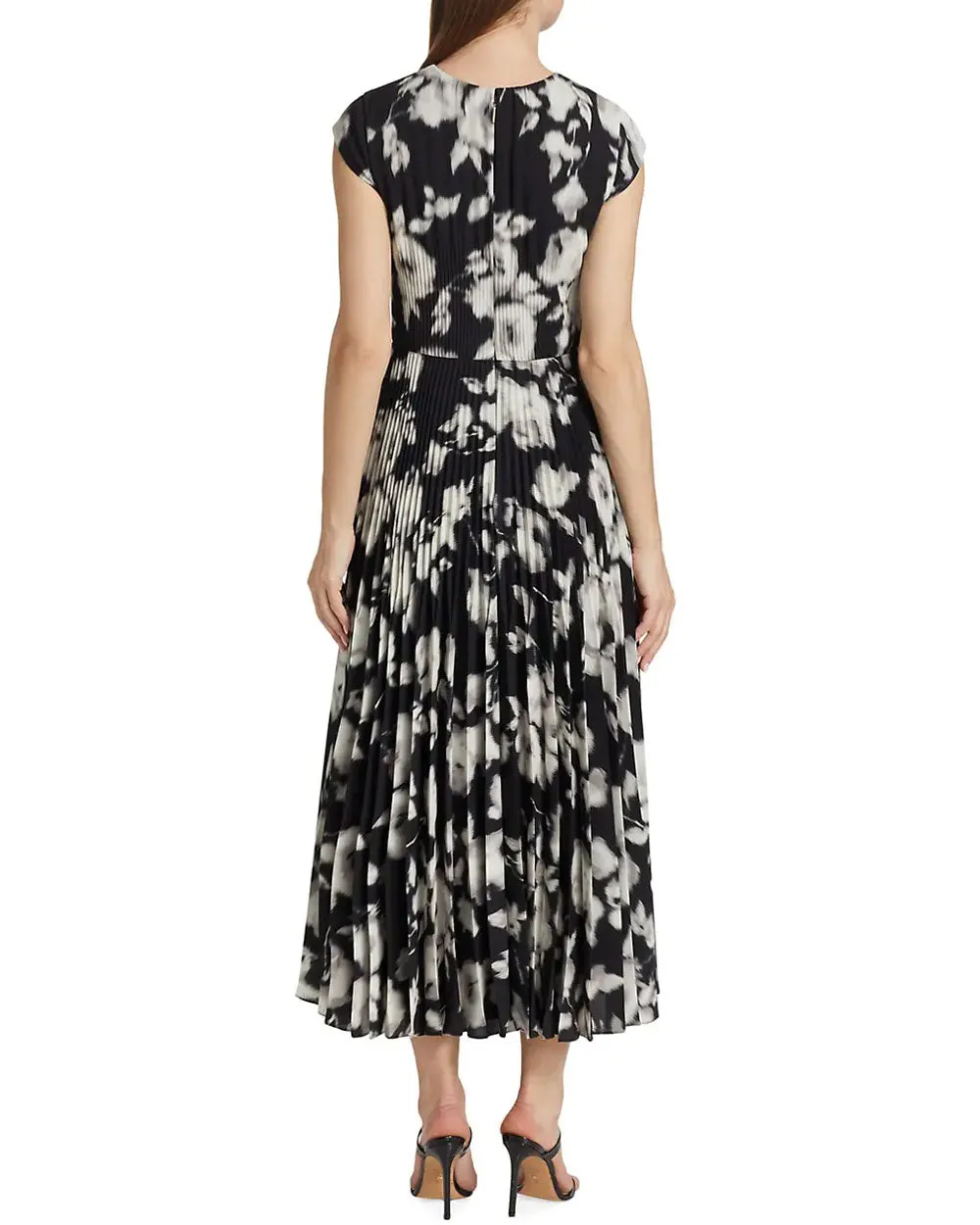 Black Chalk Printed Midi Dress