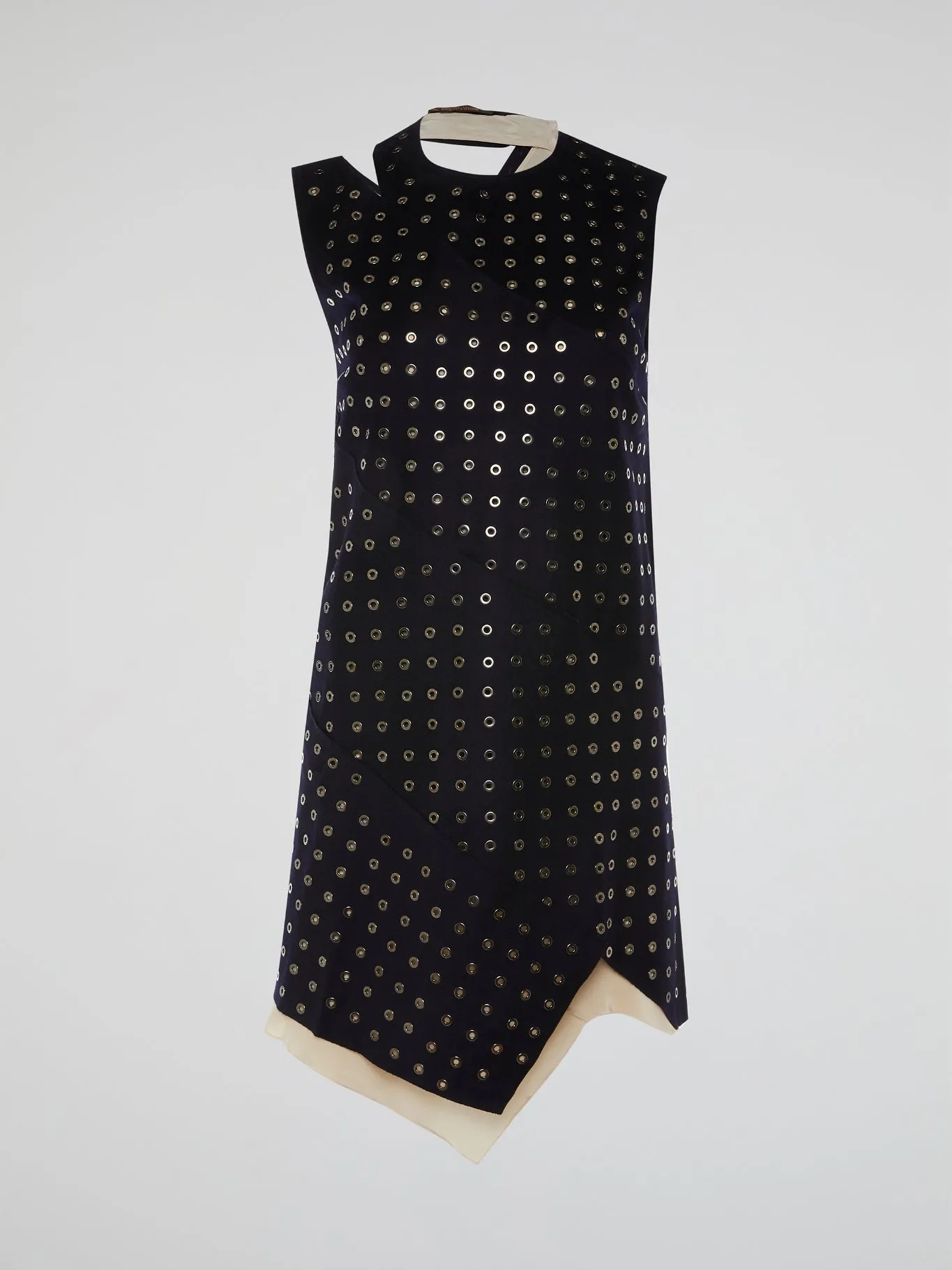 Black Embellished Cut Out Dress