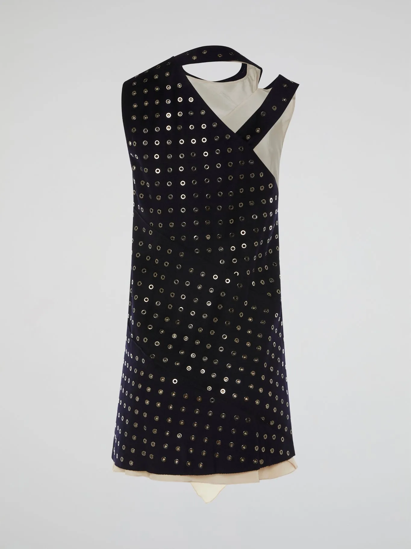 Black Embellished Cut Out Dress