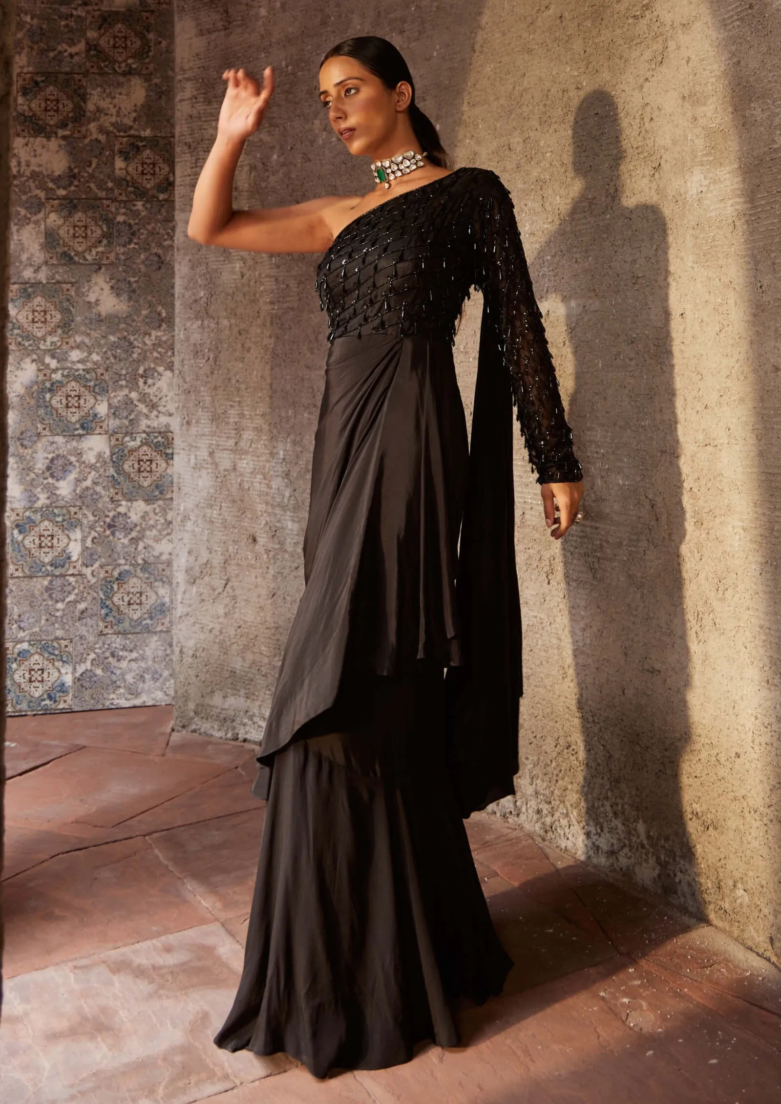 Black husna utsav gown