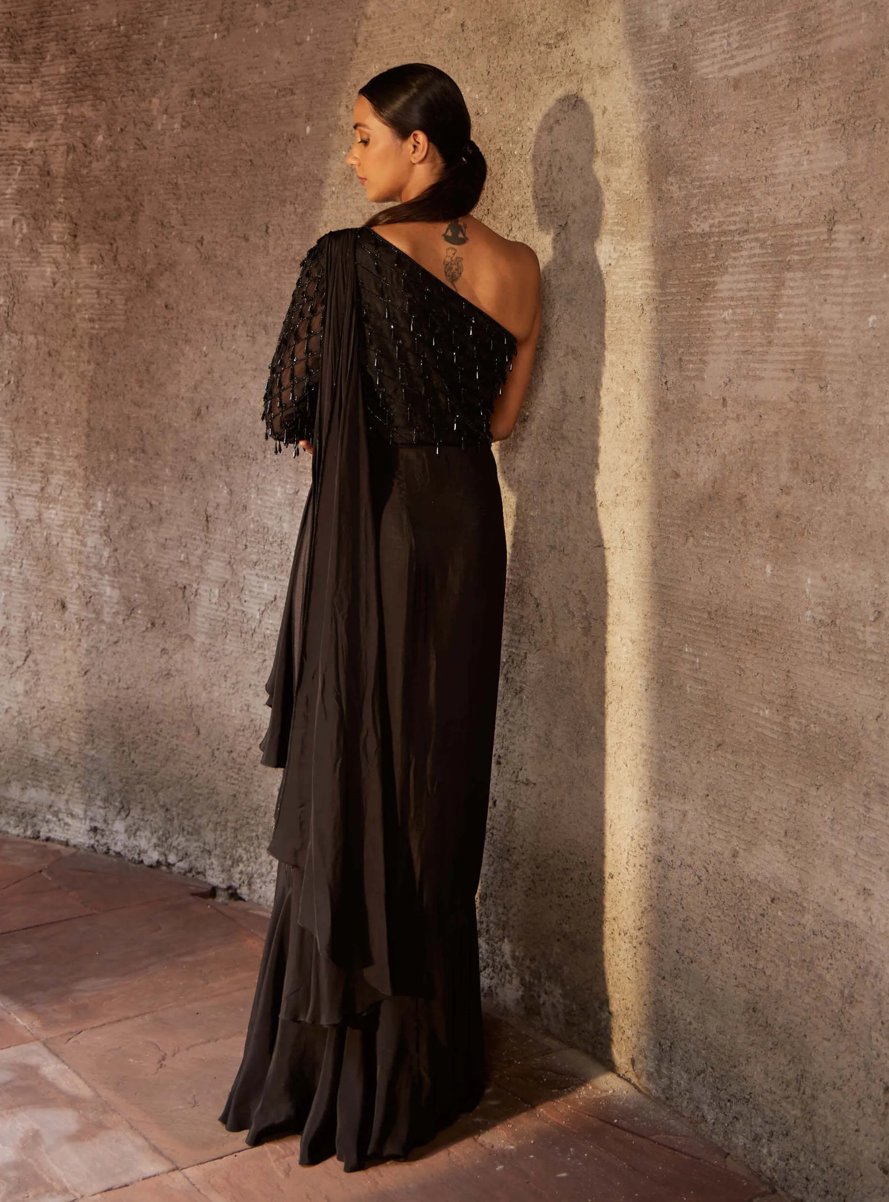 Black husna utsav gown