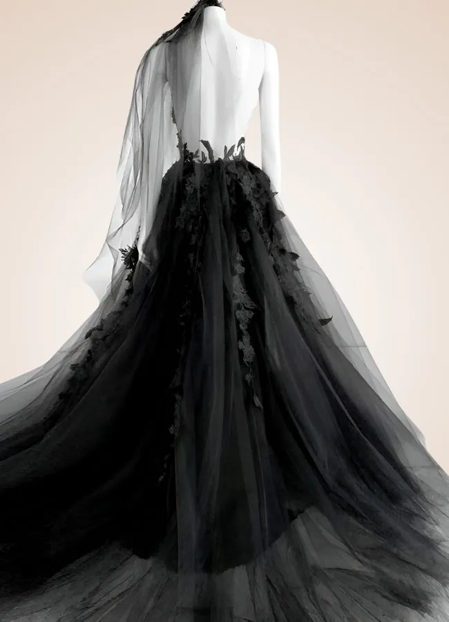 Black Vintage Wedding Dress