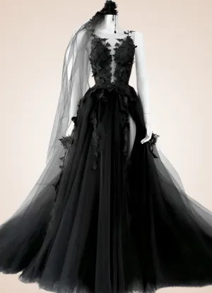 Black Vintage Wedding Dress