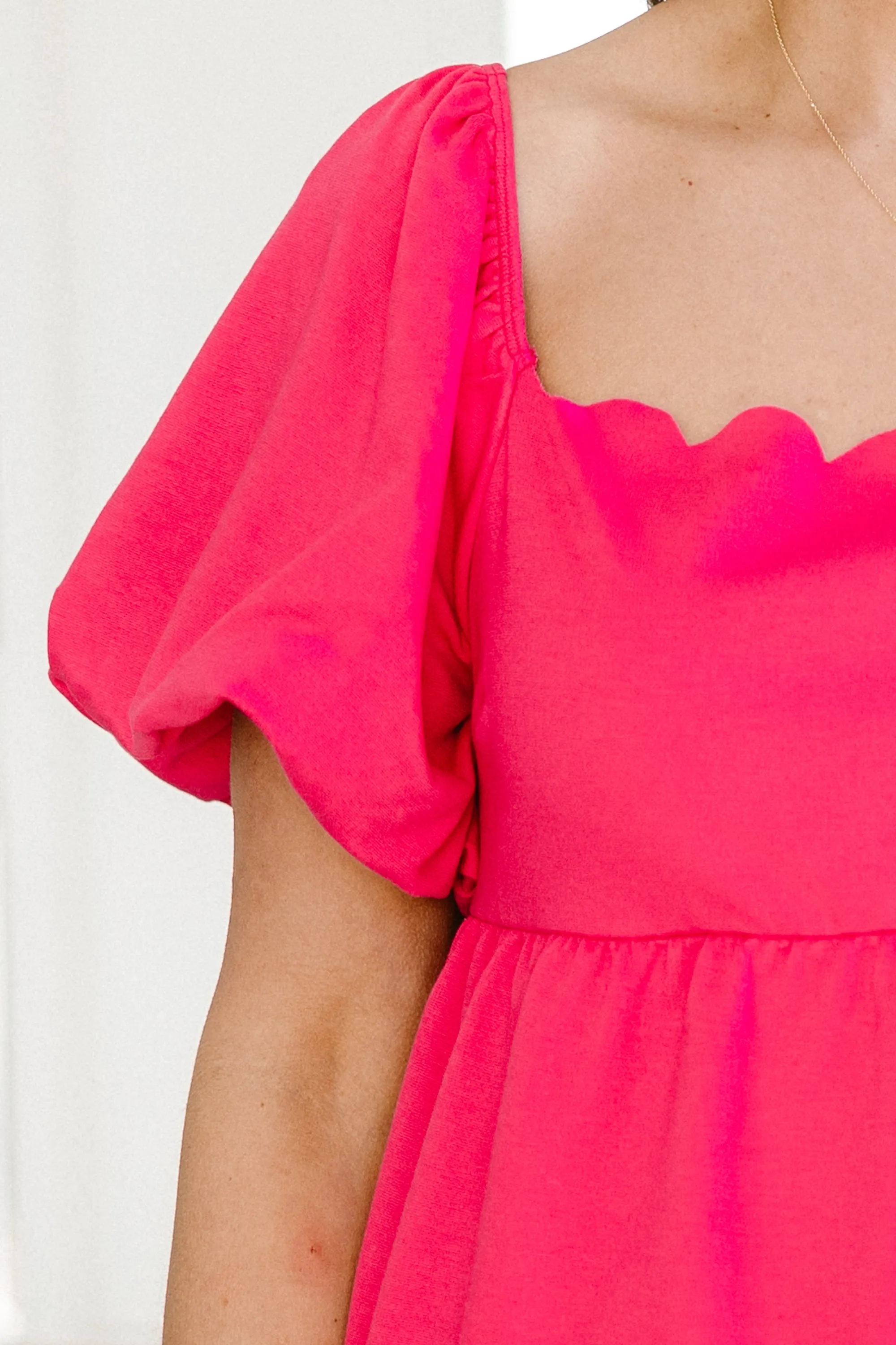 Blushing Rose Babydoll Top, Fuchsia
