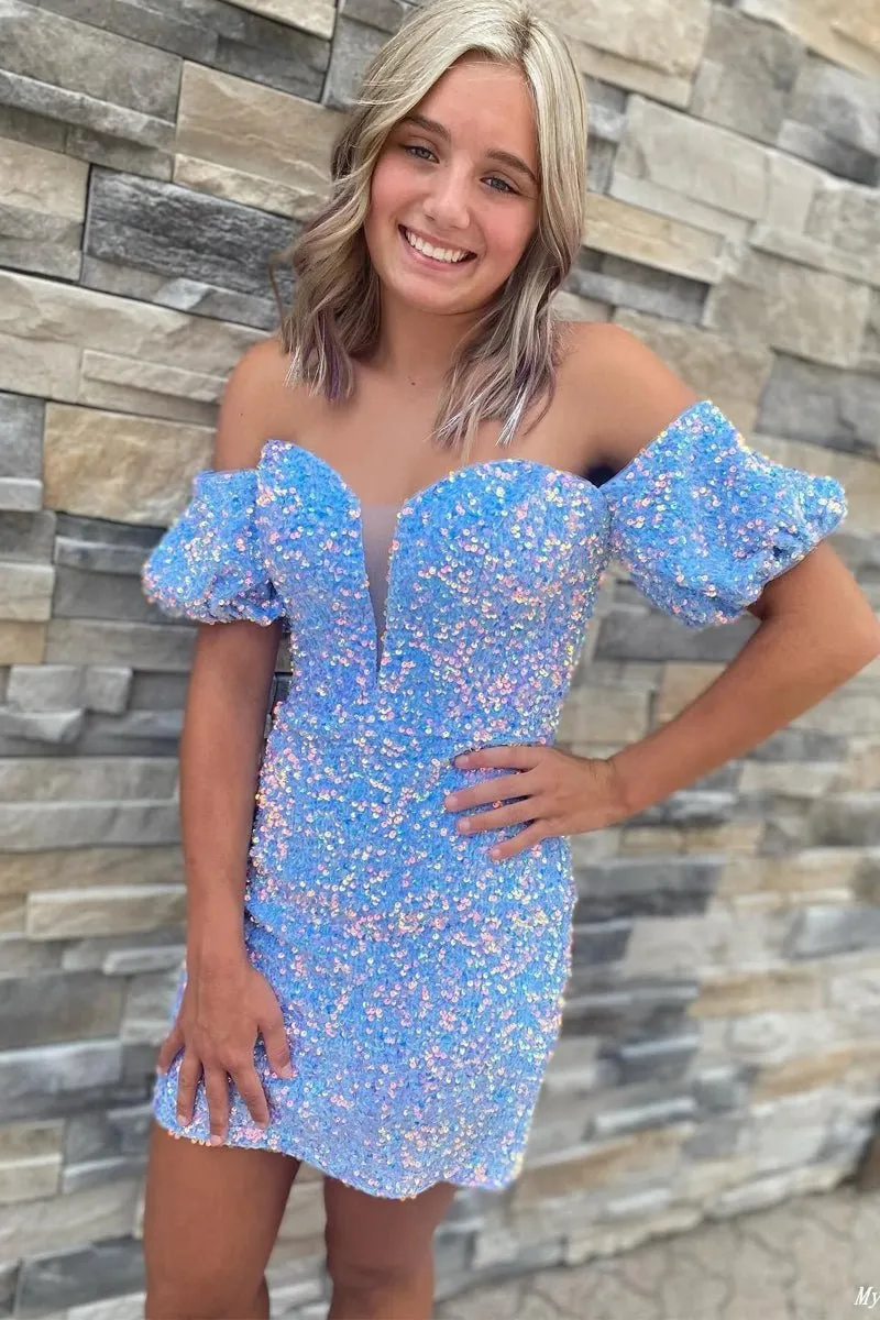 Bodycon Sweetheart Sequins Homecoming Dresses