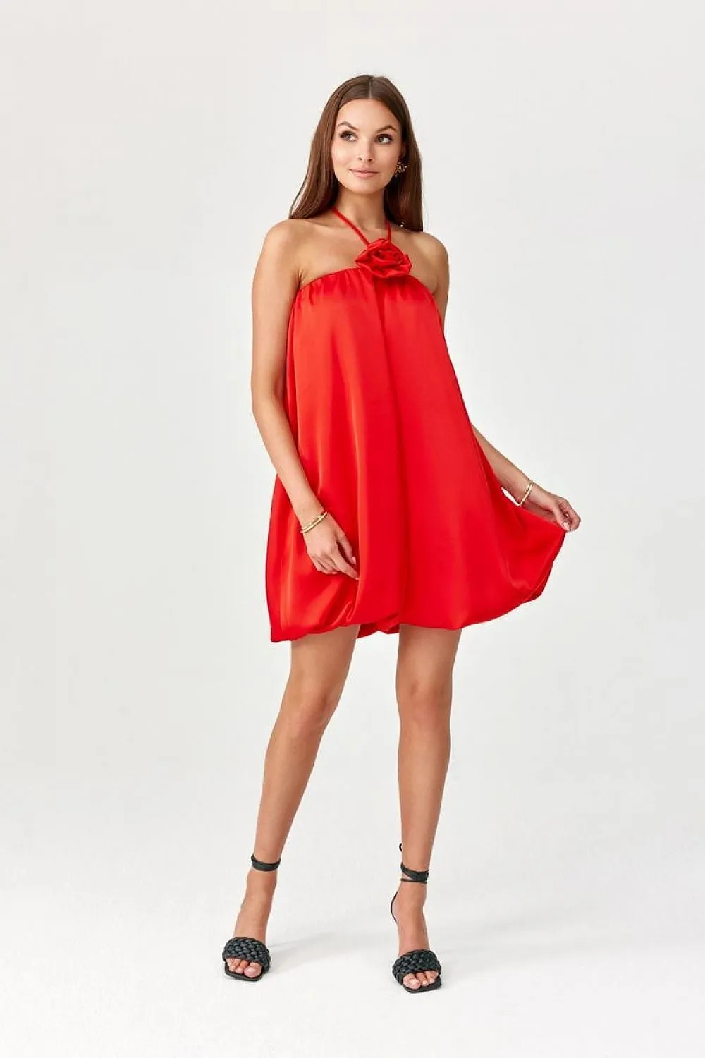Bombshell Cut Satin Dress
