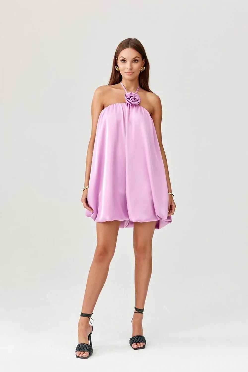 Bombshell Cut Satin Dress