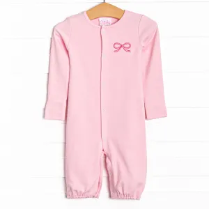 Bow Embroidered Converter Gown, Pink
